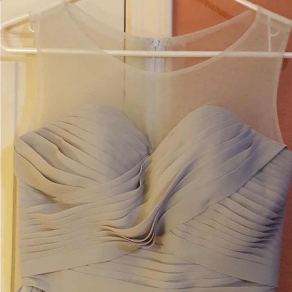 Grey long flowy bridesmaid dress never worn